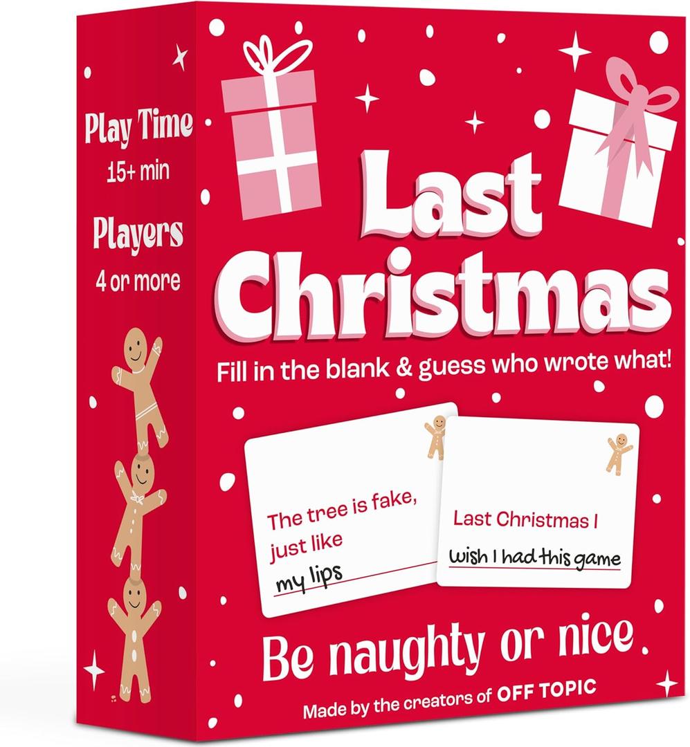 OFF TOPIC Last Christmas: The Naughty or Nice Holiday Party Game for The Whole Family - Fun Board Games for Family Night Games OFF TOPIC Last Christmas: The Naughty or Nice Holiday Party Game for The Whole Family - Fun Board Games for Family Night Games