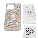 GVIEWIN for iPhone 13 Pro Case Floral, with Screen Protector&Camera Lens Protector,[Non Yellowing] Soft Shockproof Clear Phone Protective Cover for Women, Flower Pattern Design 6.1"(Floral/Colorful)