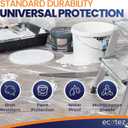 6 Pack 12 x 9 ft Extra Large Painter's Drop Cloth - Light & Durable Dust Cover - Clear Plastic Sheet - Paint Drop Cloth - Plastic Floor Protector (0.4 Mil - 6 Pack)