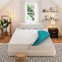 OhGeni Cooling 4 inch Dual Layer Full Mattress Topper, 2 inch Gel Memory Foam, 2 inch Down Alternative Pillow Top Pad, Mattresses Cover for Bed, Medium Support, Fits 6-19 Deep Pocket