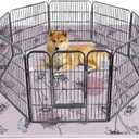 IEUUMLER Washable Pee Pads for Dogs, 1 Pack Non-Slip & Waterproof Pack Whelping Pad, Reusable Washable Puppy Potty Training Pad with Fast Absorbent for Playpen EU007 (Pink Daisy, 48"X48"-1pcs)