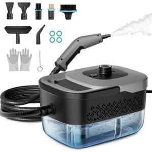 Steam Cleaner, Portable Steam Cleaner for Home with 1800W High Pressure, 15s Heat-Up,1600ML Large Tank, Handheld Steam Cleaner for Cleaning Upholstery, Tile, Car, Bathroom, Grout, Floor (Grey)