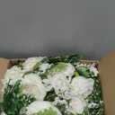 DearHouse 2Pack Artificial Peony Flower Garland - Silk Peony Garland with White Flowers for Wedding Party Table Decoration, 6ft/ Strand