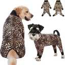 Recovery Suit for Large Medium Dogs After Surgery, Soft Breathable Anti Licking Dog Onesie E-Collar & Cone Alternative, Pet Bodysuit for Preventing Hair Loss Full Cover Wound(XL, Leopard Print) (XL(Chest 23.62-25.60 in))