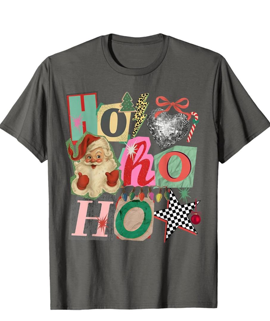 Ho Vintage Santa 90s Christmas Pajama for Men Women Kids T-Shirt, Size S
