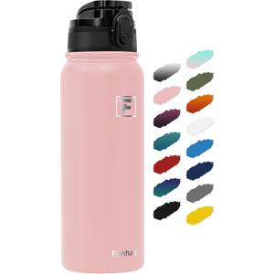 Fanhaw 20 oz Insulated Stainless Steel Water Bottle with Anti-Dust Chug Lid, Leakproof Vacuum Metal Everyday Use Bottle for Kids, Teens & Adults, Back to School Essentials (Pink)