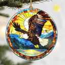 Christmas Ornaments, Dodosky 2.8in Ceramic Bald Eagle Ornament, Xmas Decor, Christmas Tree Ornaments, Xmas Decorations for Tree, Holiday Ornament, Bald Eagle Gifts, Gifts for Women Men