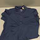 YUCOLEN Polo Shirts for Women Short Sleeve Lapel Collared 3 Button V-Neck Work Cotton Blend Casual Summer Tops (Blue, M)