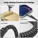 USB C 3.2 Gen 2 Cable 10ft, 4K@60Hz/ 20Gbps/ 100W Type C Video Display Monitor Cord, USBC High Speed Data Transfer/Fast Charging for Monitor HDTV Laptop Docking Station and More
