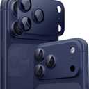 TORRAS for iPhone 17 Pro Camera Lens Protector, [Metal Frame] with Military Grade 9H+ Tempered Glass, Full Coverage, Anti-Scratch, 12 FT Shatterproof, Case Friendly, One-Piece, Deep Blue, 1 Pack