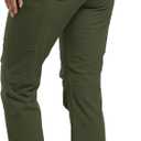 Women's Snow Ski Pants Fleece Lined Waterproof Softshell Insulated Winter Outdoor Hiking Cargo Pants (Green, XXL)