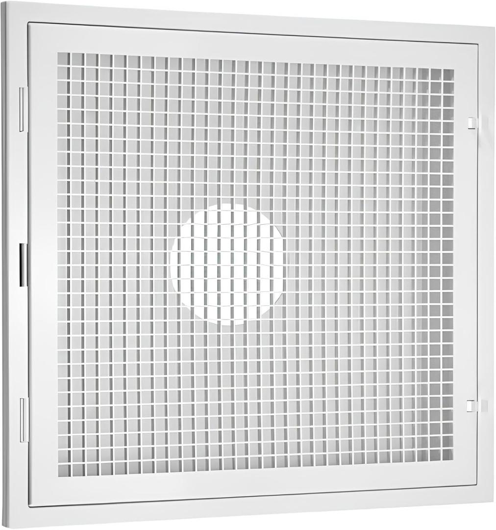 2'x2' Lay-In Return Grille with Egg Crate Filter Grid (1 Pack, White)