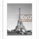 upsimples 10x12 Picture Frame, Display Pictures 7x9 with Mat or 10 x 12 Without, Wall Hanging Photo Frames, White, 1 Pack
