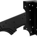 Hi-Flame 4 Set Raised Garden Bed Corner Brackets with Screws, Fit Lumber up to 2 Inch x 12 Inch Raised Bed Brackets for Vegetable Garden (Black)