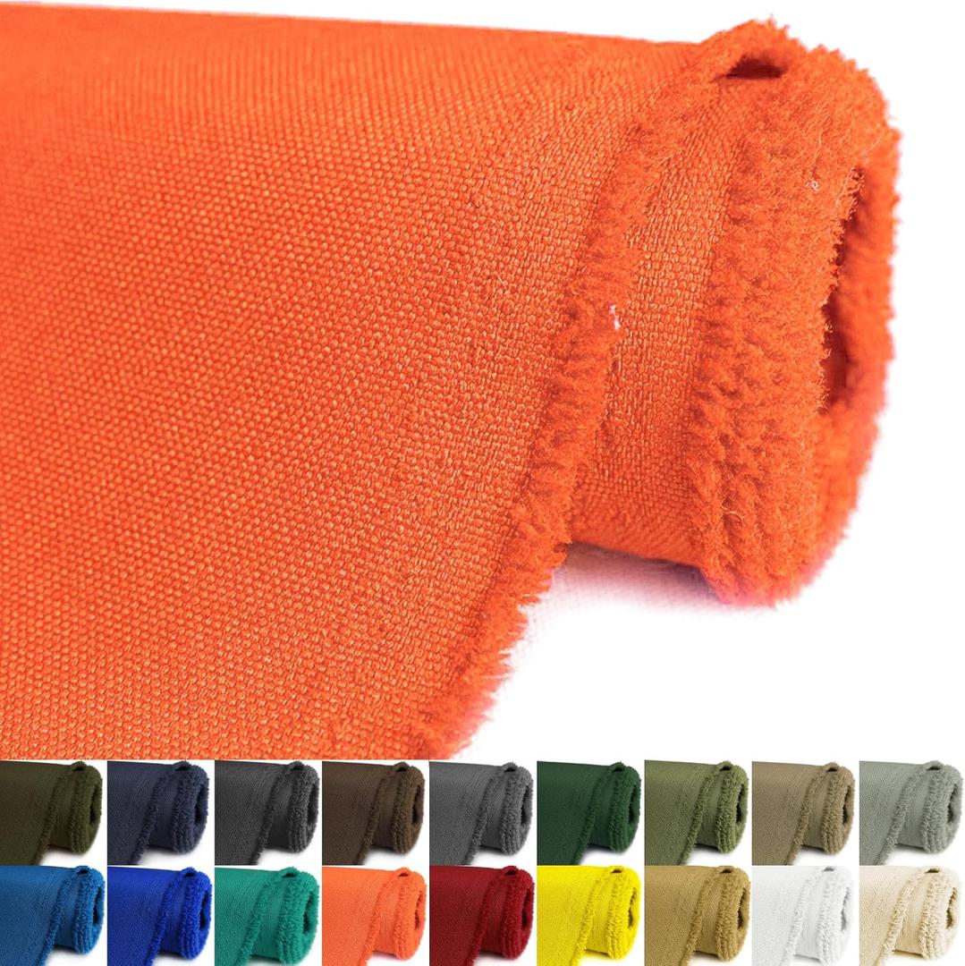 Waterproof Canvas Fabric by The Yard 58inch 600D Upholstery Material Polyester Fabric Outdoor Water Resistant Fabric for Sewing Chair Patio Cushion Purse Bag Interior, 3 Yard Orange