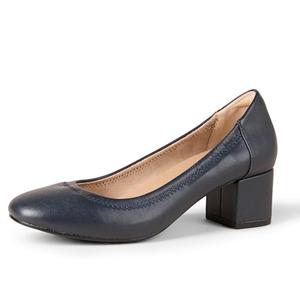 Amazon Essentials Women's Ballet Pump, Navy, 8.5