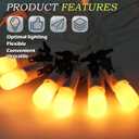 LikeLion Six Socket Light Set with 8 Bulbs, Compatible with Dept 56 Village Collection Accessories, 108 Inch Cord, 120V 6W Bulbs, White