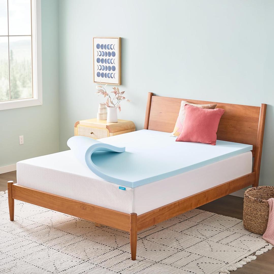 Linenspa 2 Inch Gel Memory Foam Mattress Topper, Plush, Cooling, Full Size