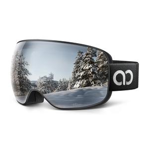 Ski Goggles with 3X Anti-Fog - 100% UV Protection, OTG, Gifts for Skiing, Snowboard, Snowmobile, Men, Women