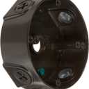 RAB Lighting VXCA Weatherproof Round Box, Aluminum, 1/2" Hole Size, 4" Diameter, Bronze, NO Cover