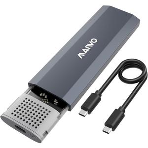 MAIWO M.2 NVMe SSD Enclosure: USB 3.1 Gen 2 (10 Gbps) to PCI-E M.2 NVMe SSD Reader, UASP, Size 2230/2242/2260/2280 (up to 4TB)