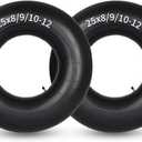 GICOOL 25x8/9/10-12 Butyl Inner Tubes, 2 Pack with TR6 Valve Stem, Heavy-Duty ATV Inner Tubes, Replacement Tubes for Tractors, ATVs, Trailers, Garden Wagons, Golf Carts
