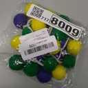 Mardi Gras Felt Ball Garlands Purple Green Gold Pom Pom Garland for Mardi Gras Theme Celebration Holiday Party Indoor Outdoor Decor (Two)