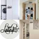 Laundry Room Wall Decor, Farmhouse Funny Laundry Metal Sign for Laundry Room Shelf Wall Art（Black 15 X 8.5in）