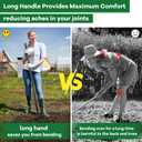 Garden Hoe, 72 Inch Soil Tiller Cultivator Stirrup Hoe, Heavy Duty 2-in-1 Garden Tool with Adjustable Long Handle, Action Scuffle Loop Hoe with Rake for Flower Beds, Garden Loosening Weeding Digging