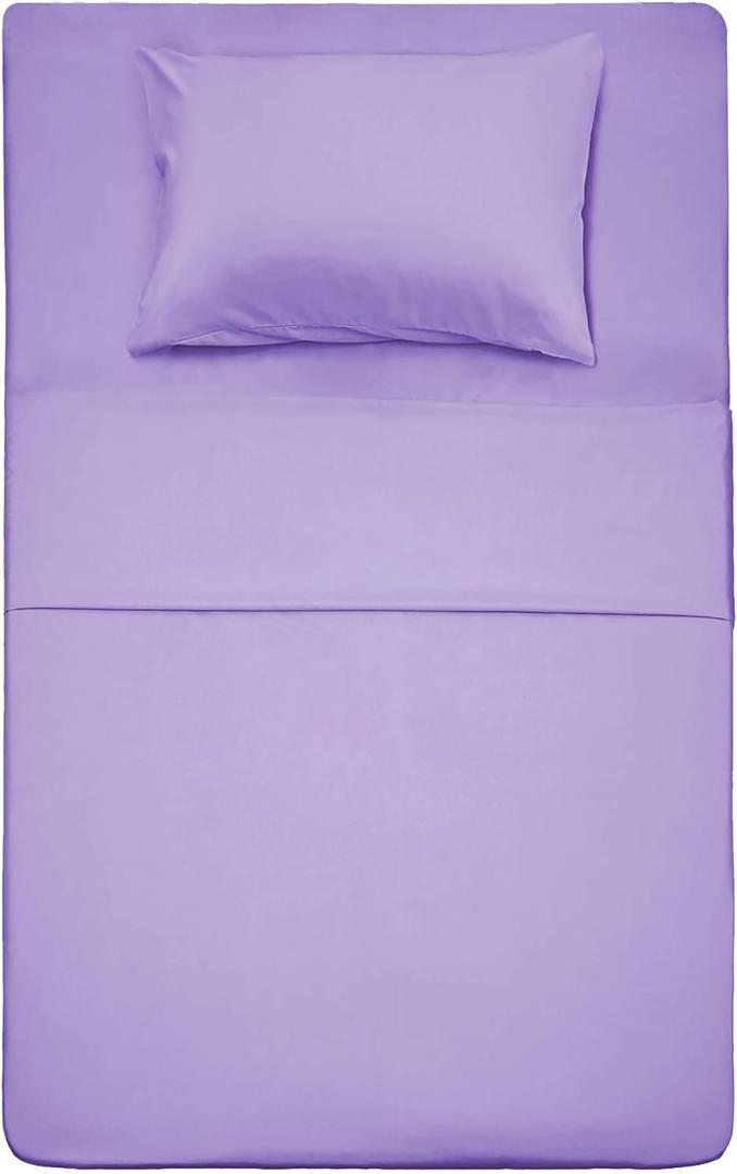 Best Season Twin Size Bed Sheet Set - 3 Piece (Lavender) 1 Flat Sheet,1 Fitted Sheet and 1 Pillow Cases,100% Brushed Microfiber 1800 Luxury Bedding,Deep Pockets,Extra Soft & Fade Resistant