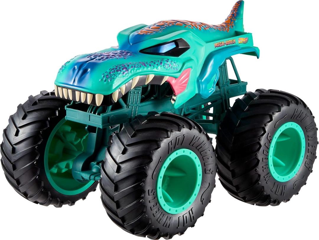 Hot Wheels Monster Trucks Toy Truck, Colossal Mega-Wrex Fan-Favorite Character with Big Wheels & Bright Detail, Monster Trucks Live
