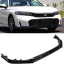 Front Lip Compatible with Honda Civic 4-Door Sedan & Hatchback 2025 2026, Bumper Air Dam Lower Chin Spoiler Splitter Protection Body Kit (Glossy Black)