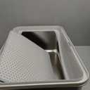 Stainless Steel Litter Box | XXL Deepened 8" Design Enclosed Box with Lid for Big Cats | High Sided, Anti-Urine Leakage | Non-Stick Bottom & Includes Litter Mat & Metal Scoop