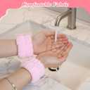 64 Pcs Spa Headband Set, Pink Skincare Headband & Wristband for Women and Girls, Non-Slip Spa Headbands with 4 Hairbands, 8 Wristbands, 12 Clips and 40 Ties, Self Care & Makeup Essentials