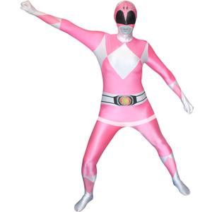 Morphsuits Power Ranger Costume Adult, Power Rangers Costume Adult Men, Power Ranger Costume Adult Woman (Medium, Pink)