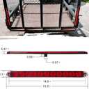 Konrali 4Pcs 16 Inch Red 11 LED Trailer Tail Lights Bar Sealed Trailer Truck Car Stop Turn Tail Third 3rd Center Stop Brake Lights Bar Trailer Left Right Turn Signal Lights Bar IP67 Submersible