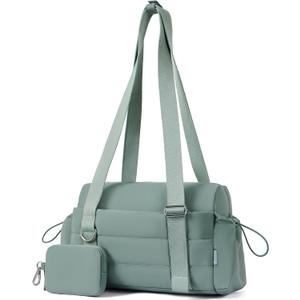 ROULENS Small Gym Bag for Women 2 Set Mini Gym Duffle Bag with Wet Compartment and Coin Wallet, Gym Tote Bag for Workout/Sport/Travel