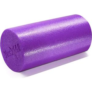 Yes4All Medium Firm Round PE Foam Roller 12, 18, 24, 36 Inches for Pilates, Yoga, Stretching, Balance & Core Exercises (Purple)