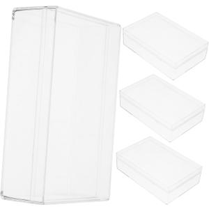 4pcs Plastic Storage Boxes for Jewelry and Beads Containers Lids for Craft Organization and Display