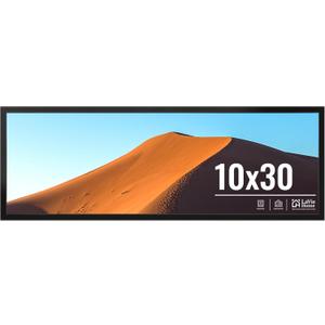 LaVie Home 10x30 Picture Frame for Wall Display, 10x30 Black Picture Frame with HD Plexiglas, 10 x 30 Photo Frame 1 Pack, Display Frame for Vertical or Horizontal, Classic Collection