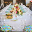 2 x Fancy Land Easter Oval Paper Plates Bunny Easter Egg Disposable Serving Plates 10" X 12" for Holiday Spring Party Decor Supplies Tableware Favors 24 ct