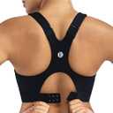 RUNNING GIRL Sports Bras for Women High Support, Adjustable Straps High Impact Racerback Bra with Hook Closure Molded Cup(WX3174Black, L)