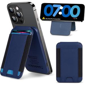 for Magsafe Wallet, 180 Adjustable Phone Grip & Card Holder, Strongest Magnetic Wallet for iPhone 17/16/15/14/13/12 Series, Holds 6+ Cards, Hidden Slot, RFID Blocking with Adjustable Stand