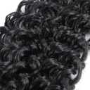 18inch Synthetic Deep Twist Crochet hair Bohemian Crochet Braids Natural Black Deep Wave Braiding hair Extensions (7Packs,1B)