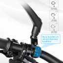 Bicycle Mirror for Handlebars 360 Adjustable and Rotatable, Wide E Bike Mirror Handlebar Mount with Long Arm, Safe HD Bike Rear View Mirror for Scooter, Motorcycle, Foldable Ebike Accessory Left 1PCS