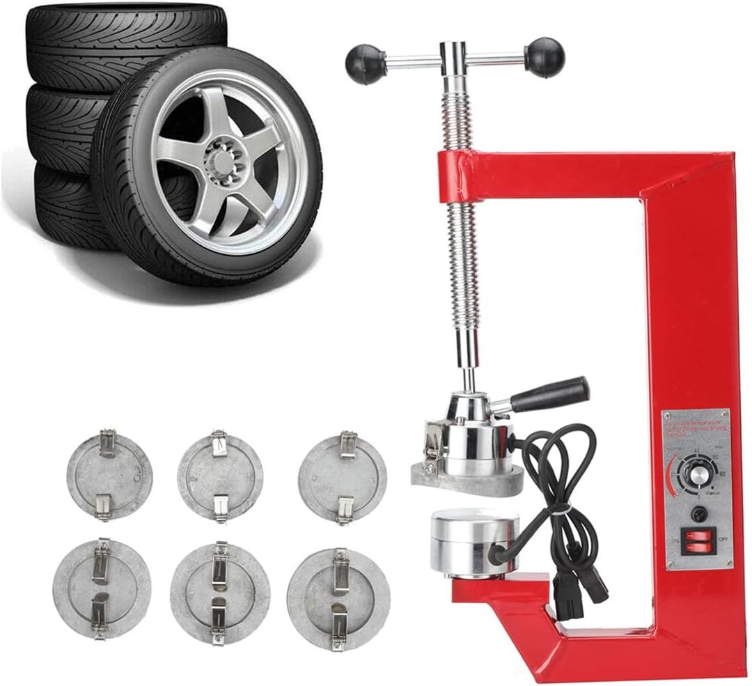 Tire Auto Repair Machine Kit 110V Spot Tire Vulcanizing Machine Adjustable Height Tower Tire Spread Machine Vulcanizer Garage Equipment 140C-165C for Car Truck