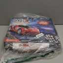 Slot-Car-Race-Track-Sets for Boys Kids, Battery or Electric Race Car Track with 4 High-Speed Slot Cars, Dual Racing Game 2 Hand Controllers Circular Overpass Track, Toys Gifts for 6-8 8-12 Boys Girls (Black)