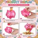 Hushee 16 Pack Plastic Piggy Banks Unbreakable Clear Coin Bank Cute Pig Money Bank Money Saving Box Gifts for Easter Birthday Home Decoration
