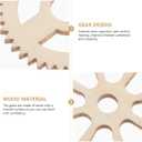 Abaodam 50 Pcs Wooden Gears, Unfinished Wood Cogs for Crafts, Assorted Mixed Sizes Natural Wheels for DIY Steampunk Art Projects and Home Decor