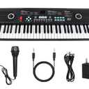 61 Keys Piano Keyboard, Electronic Digital Piano with Built-in Speaker Microphone, Portable Keyboard Gift Teaching for Beginners, Electric Piano for Kids, Birthday Gift for Children
